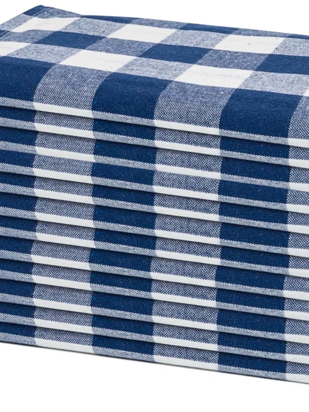 Cotton Craft Blue Plaid  Check Cotton Napkins  set of 6